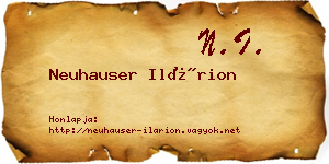 Neuhauser Ilárion névjegykártya
